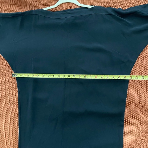 Maison Martin Margiela Silk Crepe Dolman Sleeve/Boat Neck Dress w/ Satin Stripe - Picture 12 of 12